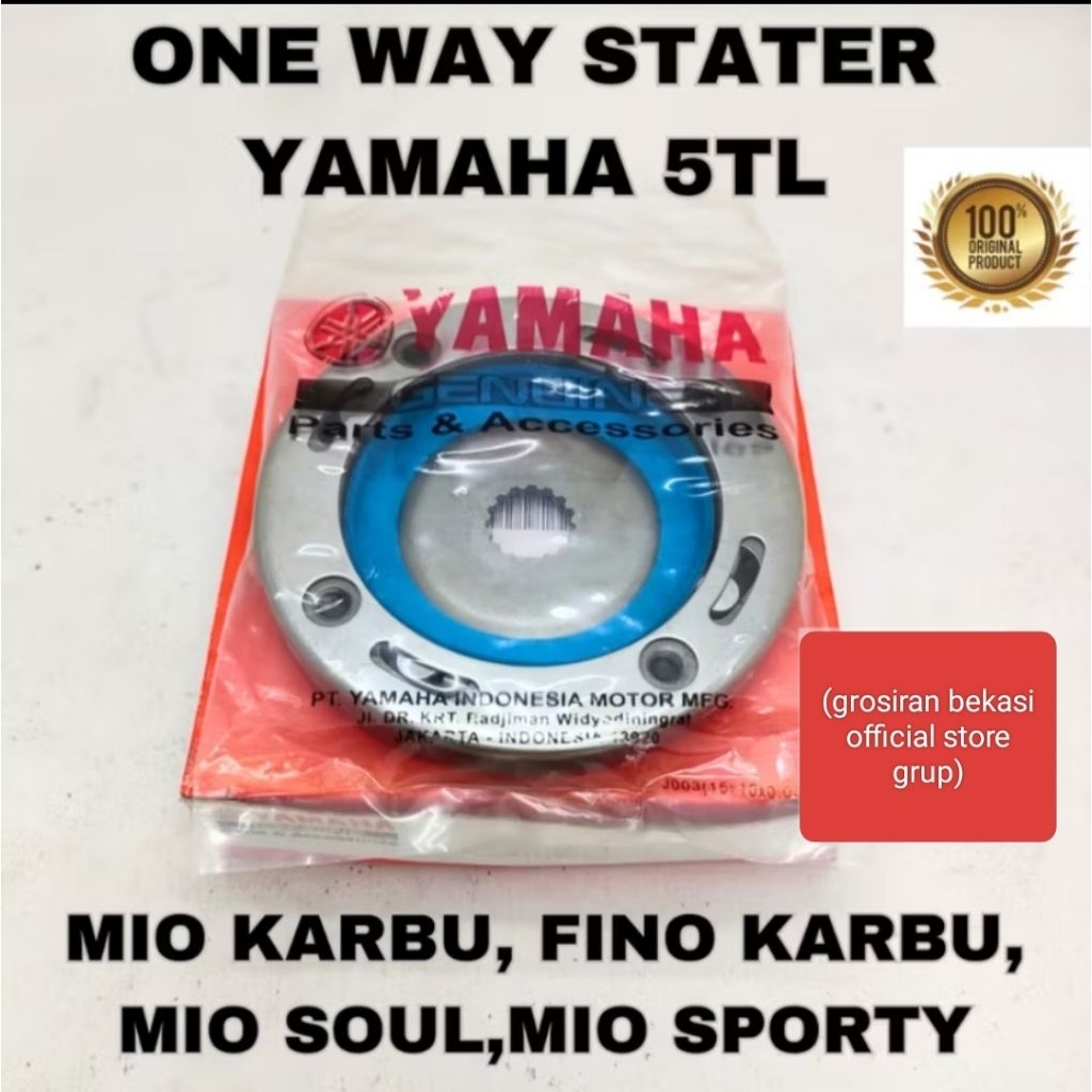 ORIGINAL 100% one way starter clutch assy Yamaha kode 5TL/5VV mio smile.mio sporty. mio soul.fino ka