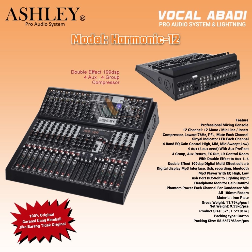MIXER ASHLEY HARMONIC 12 SERIES