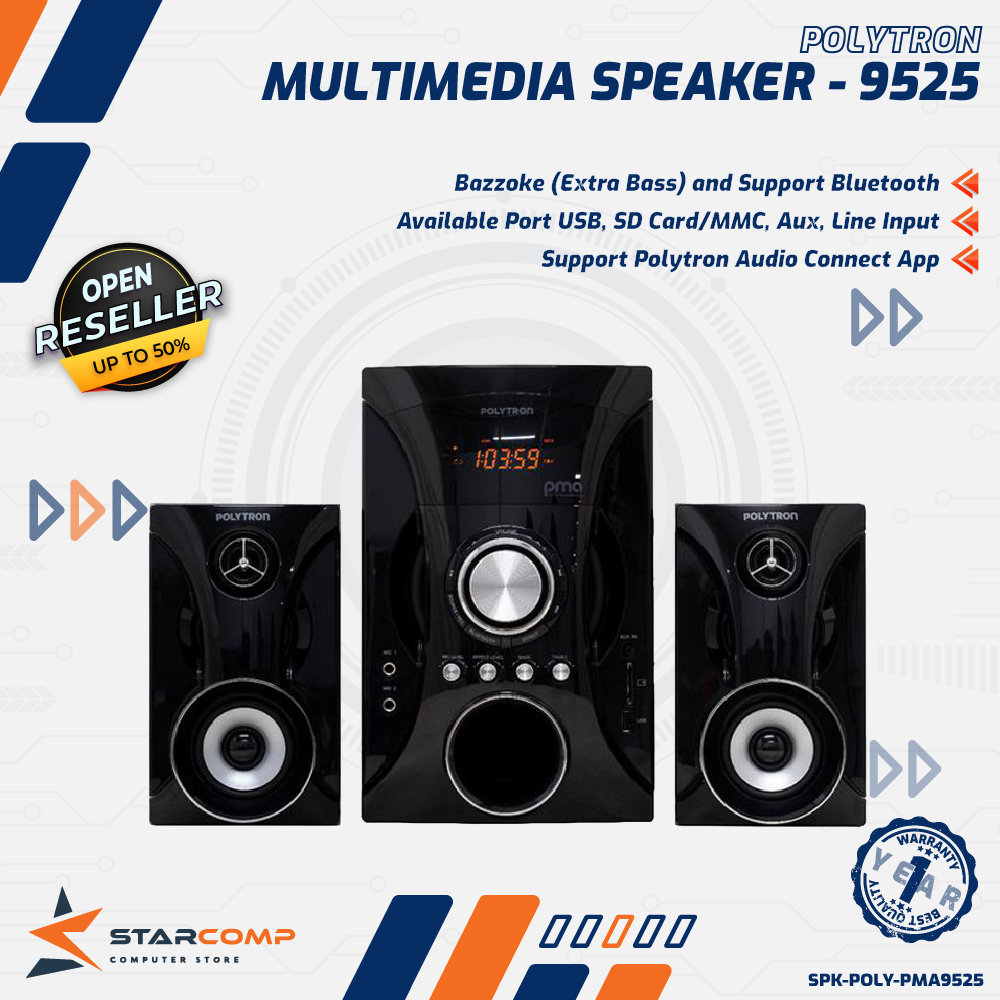 POLYTRON PMA 9525 Multimedia Speaker Bluetooth Karaoke PMA9525