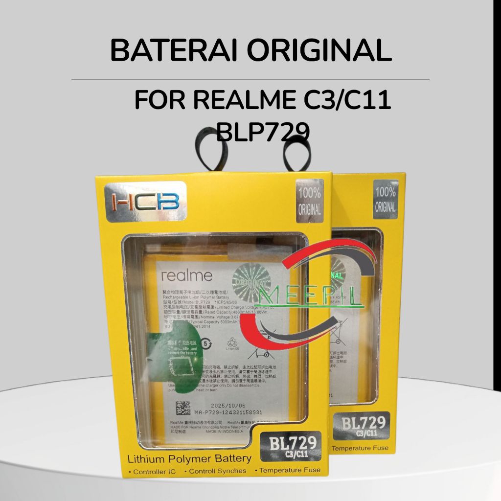 BATRE BATERAI REALME C3 / C11 BATTERY ORIGINAL REALME BLP729