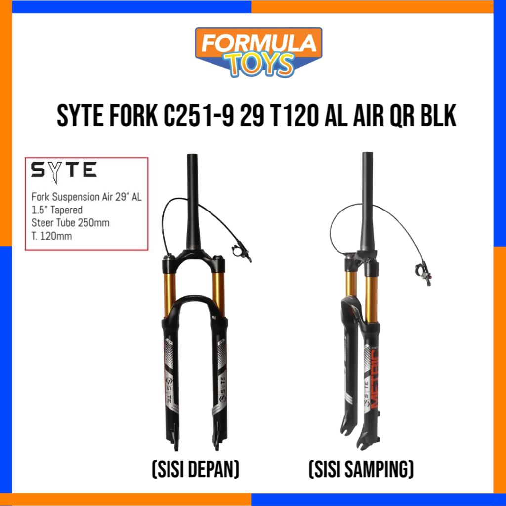 FORK MTB SYTE FORK C251-9 29 T120 AL AIR QR BLACK