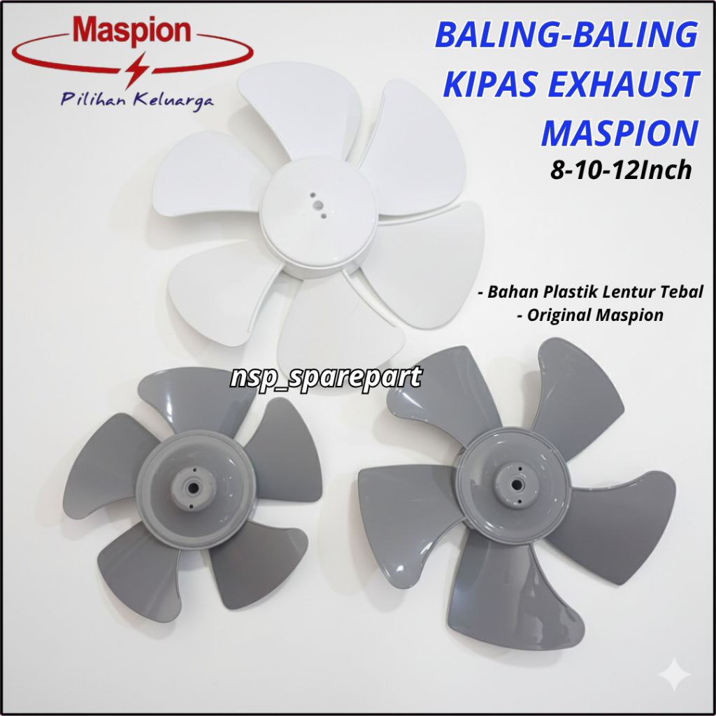 BALING BALING KIPAS EXHAUST MASPION ORIGINAL 8-10-12INCH
