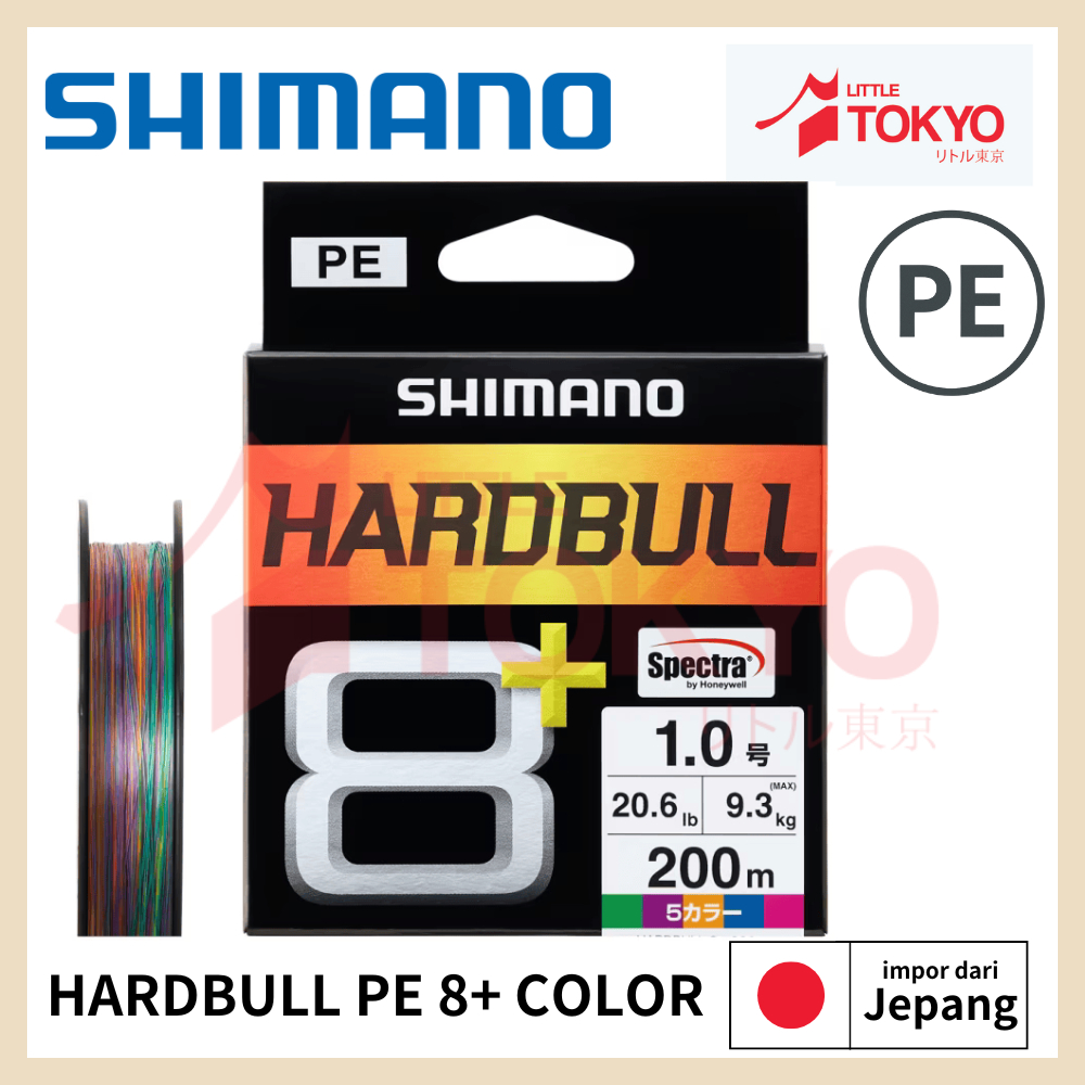 Senar Pancing Shimano Hardbull PE 8+  5 Warna 200M Original From Japan