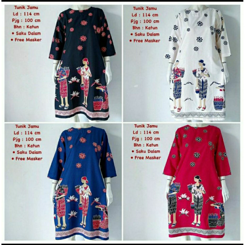 Tunik Jamu Batik Solo Tunik Batik Wanita