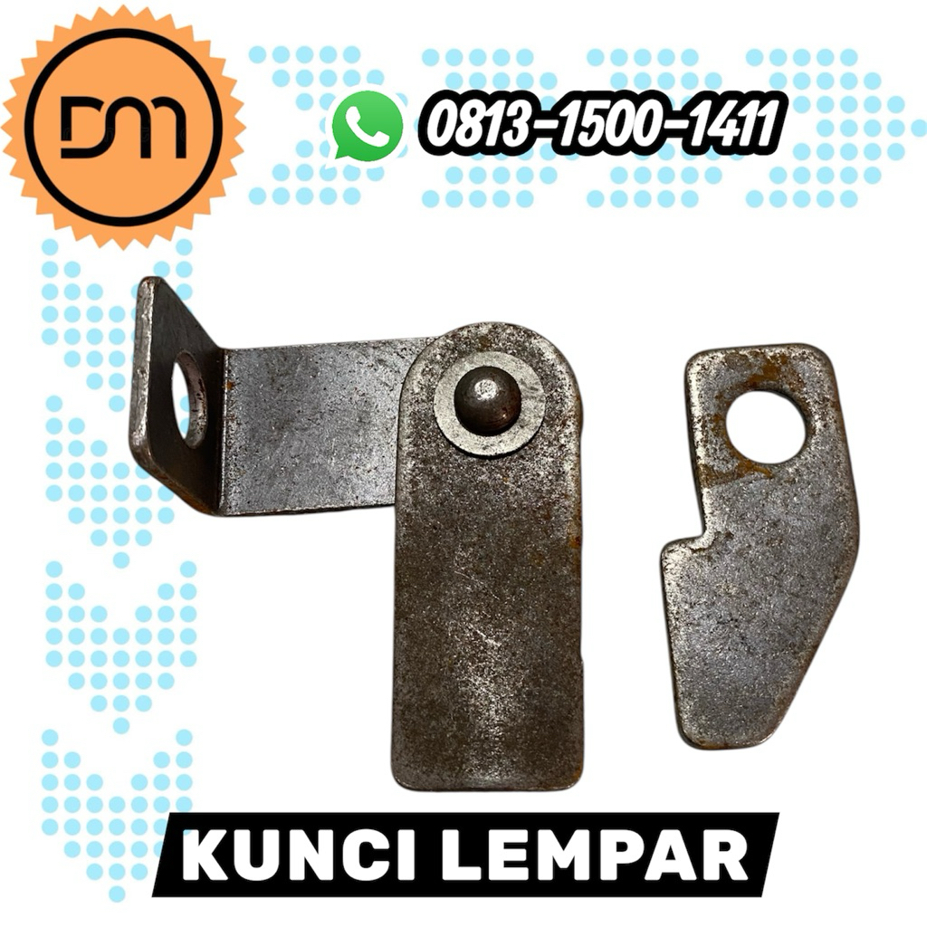 DM - Kunci lempar grendel kait pintu besi door hinge jendela pengaman pintu satu set / Kunci lempar 