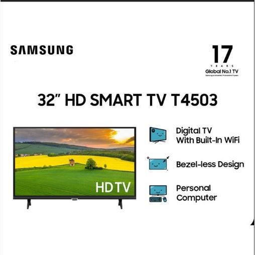 100% BARU TV LED Samsung UA32T4501 32 Inch HD SMART TV Youtube Wifi Netflix HDMI USB  3305F