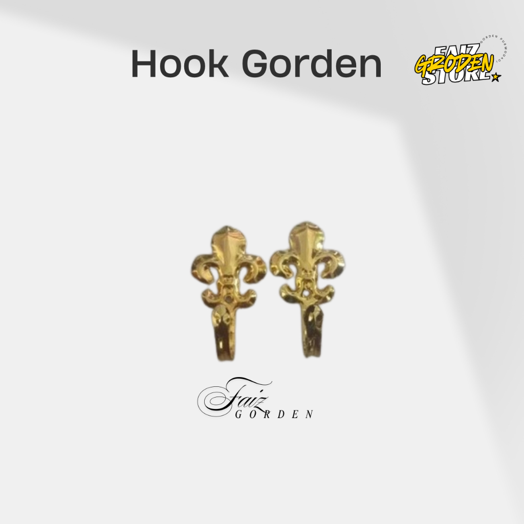 Gorden Plastik Kaleng Gold Lumba Lumba Trisula Hook Gorden Mewah