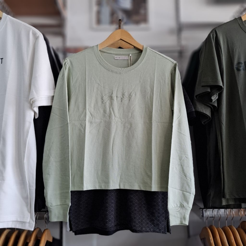 Kaos Cewek Lengan Panjang Greenlight Terbaru Original