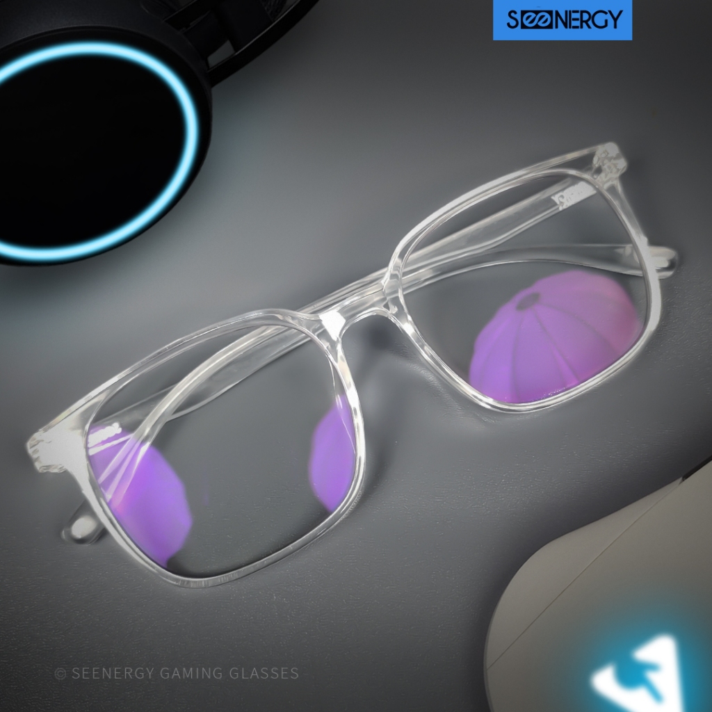 SEENERGY Kacamata Gaming | Alpha Transparent Clear