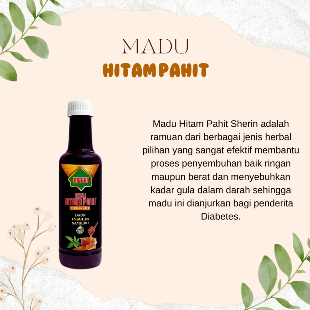Madu Mecca Hitam Pahit Gamat Gold Plus Herbal