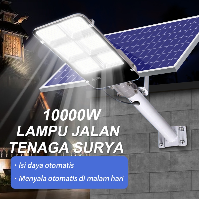 Lampu Taman Tenaga Surya Outdoor 10000W | Lampu Jalan Solar Cell Otomatis Nyala Gelap