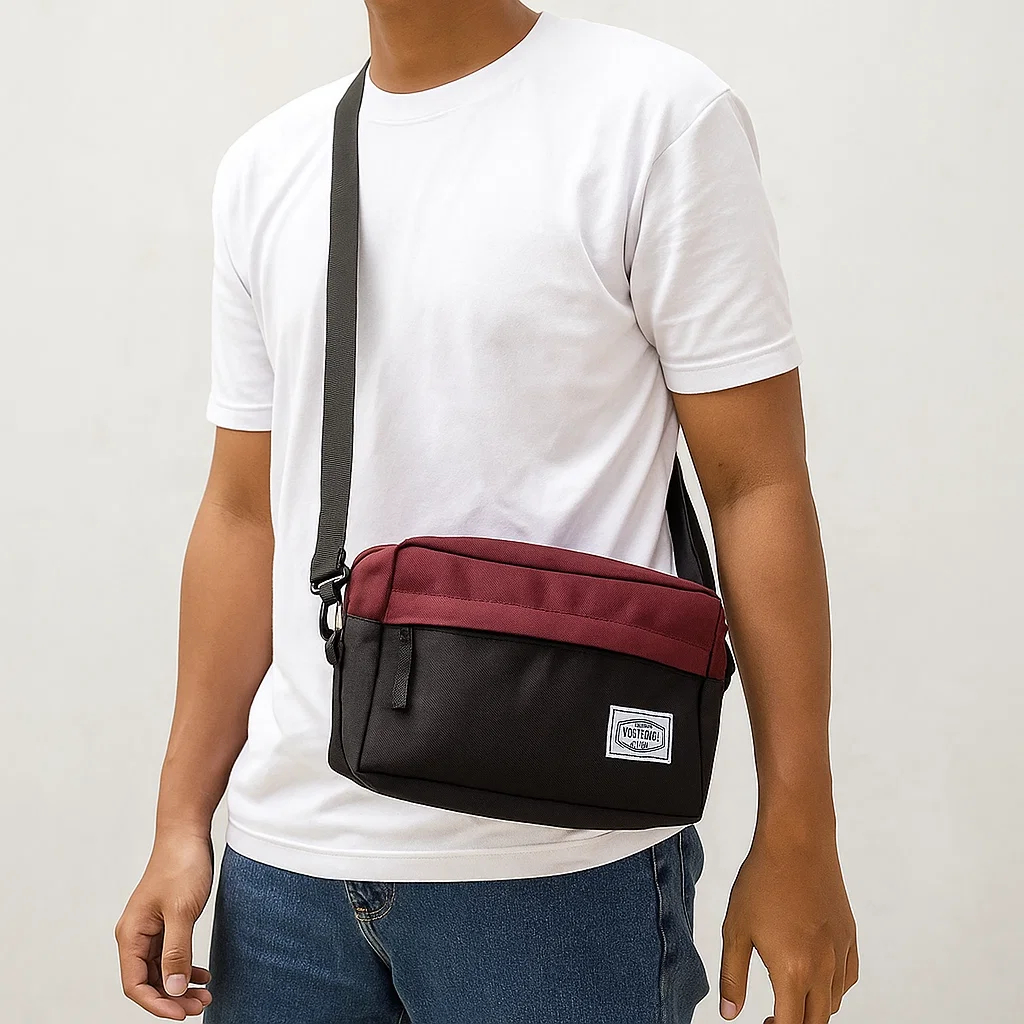 Tas Pria Slempang Casual – Desain Stylish Muat Banyak Barang Harian