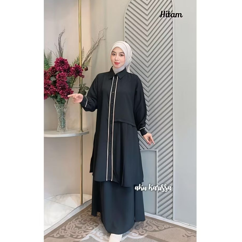 SETELAN ROK MALAY BELINA AKU KARISSA SETROK SYARI SABRINA ANTI UV