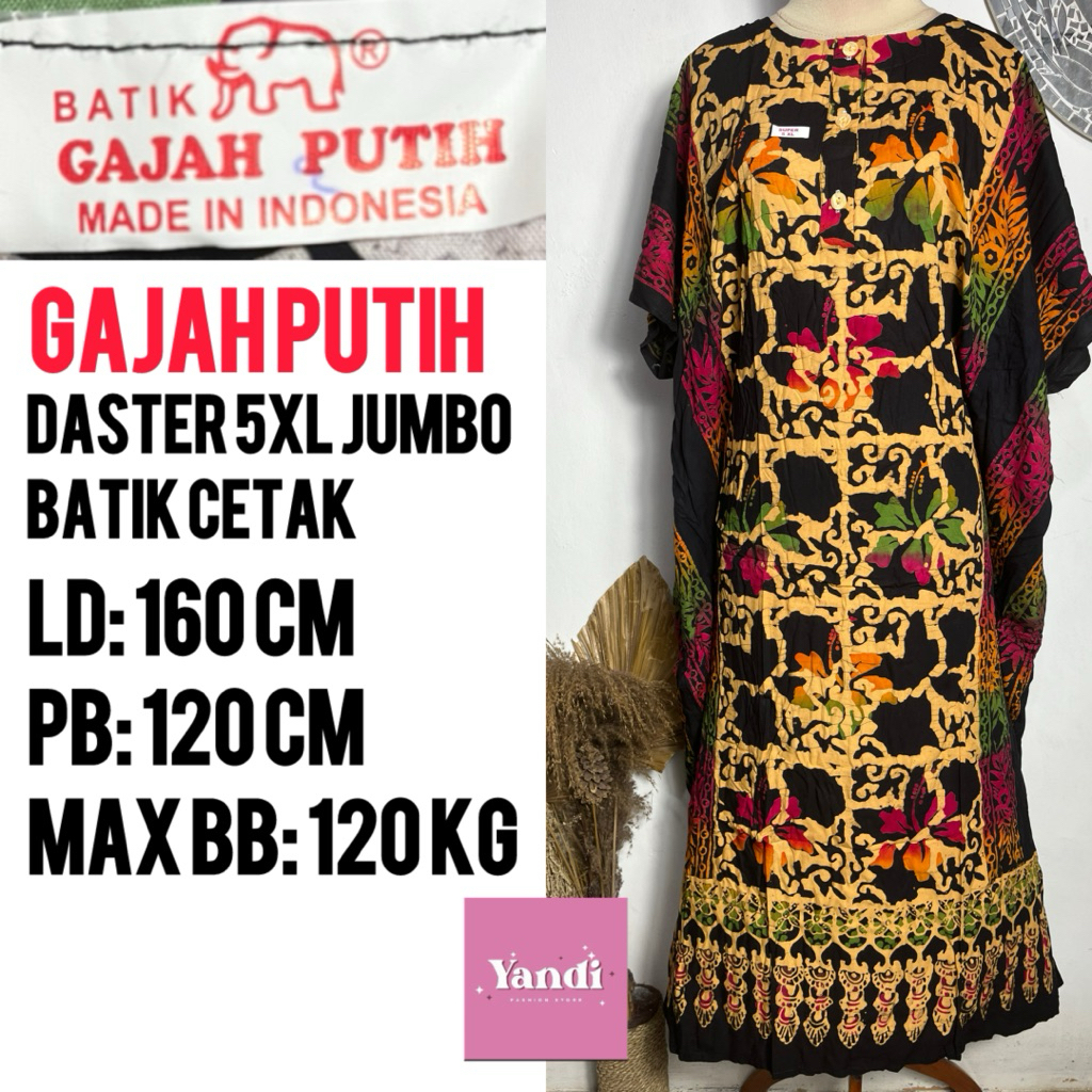 GAJAH PUTIH DASTER JUMBO 5XL LD 160 CM