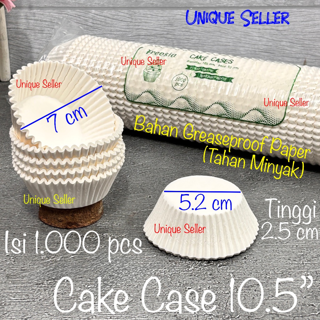 [1000 pcs] Cake Case 10.5 10,5 PUTIH POLOS Alas 4.5 & 5.5 / Kertas Alas Kue Lumpur 10.5 10,5 / Alas 