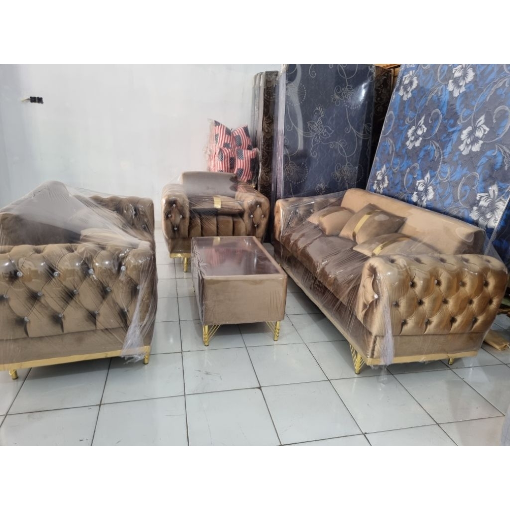 Sofa Kancing Premium/sofa kancing estetik/sofa minimalis