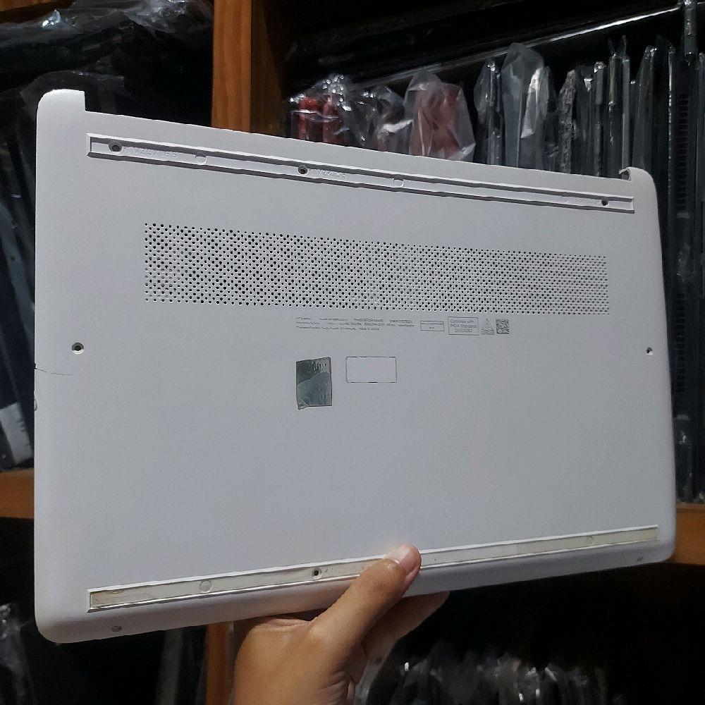 Case Casing Bottom HP 14s-dq4029TU Warna Putih Minus retak samping dudukan baut aman