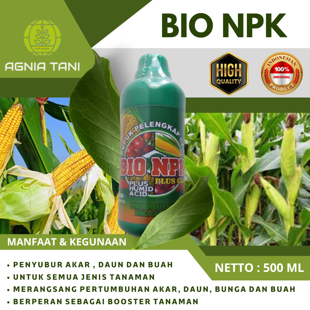 BIO NPK GAZA5 Pupuk Cair Pertumbuhan Akar Kuat untuk Jagung