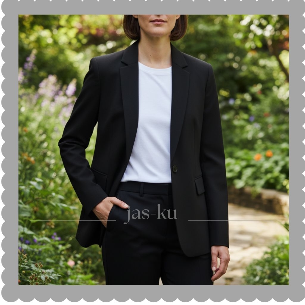 JAS-KU | Jas Wanita Model Terbaru Warna Hitam Blazer Formal Resmi Korea