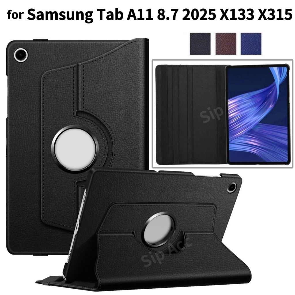 Case Samsung Tab A11 / Samsung Tab A11 / 8.7 Inch 2025 Rotary Leather Casing Flip Cover Tablet