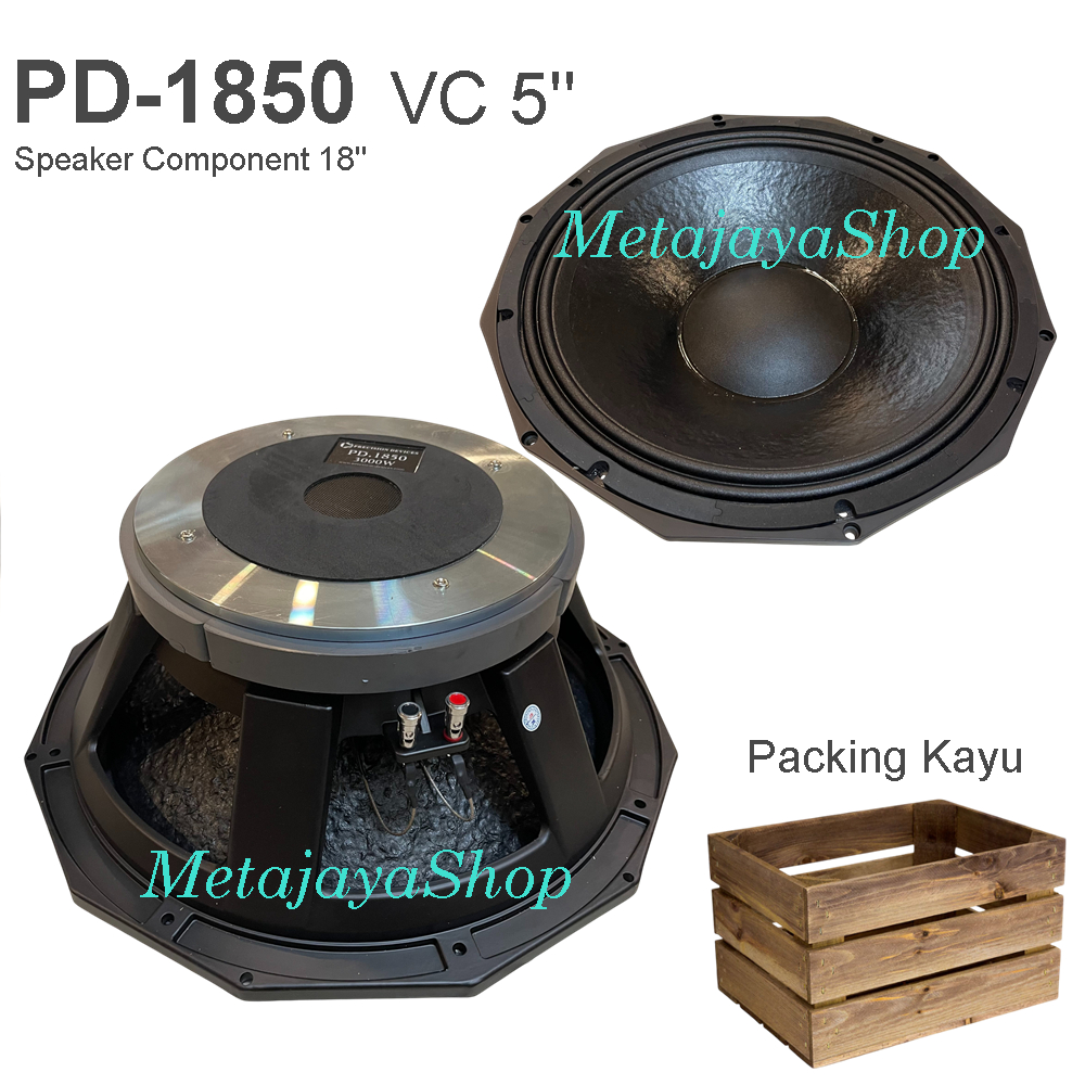 Component Speaker 18" PD1850 VC 5in Speaker Komponen PD-1850 Double Coating