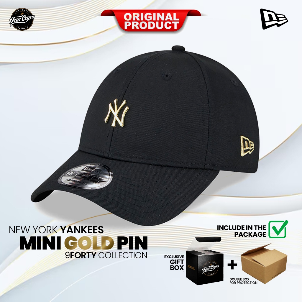 Topi New Era Original MLB New York Yankees Mini Metal Hitam 9FORTY | FREE GIFT BOX