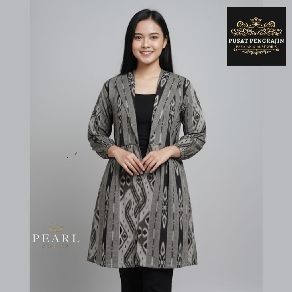 Blazer Batik Songket Katun