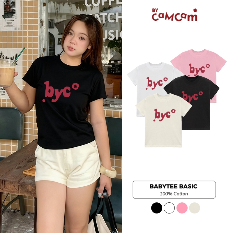 [Batas Waktu 39K]Bycamcam Kaos Babytee MINI STAR Kaos Dasar 100% Katun Dengan Logo Timbul Byc Untuk 
