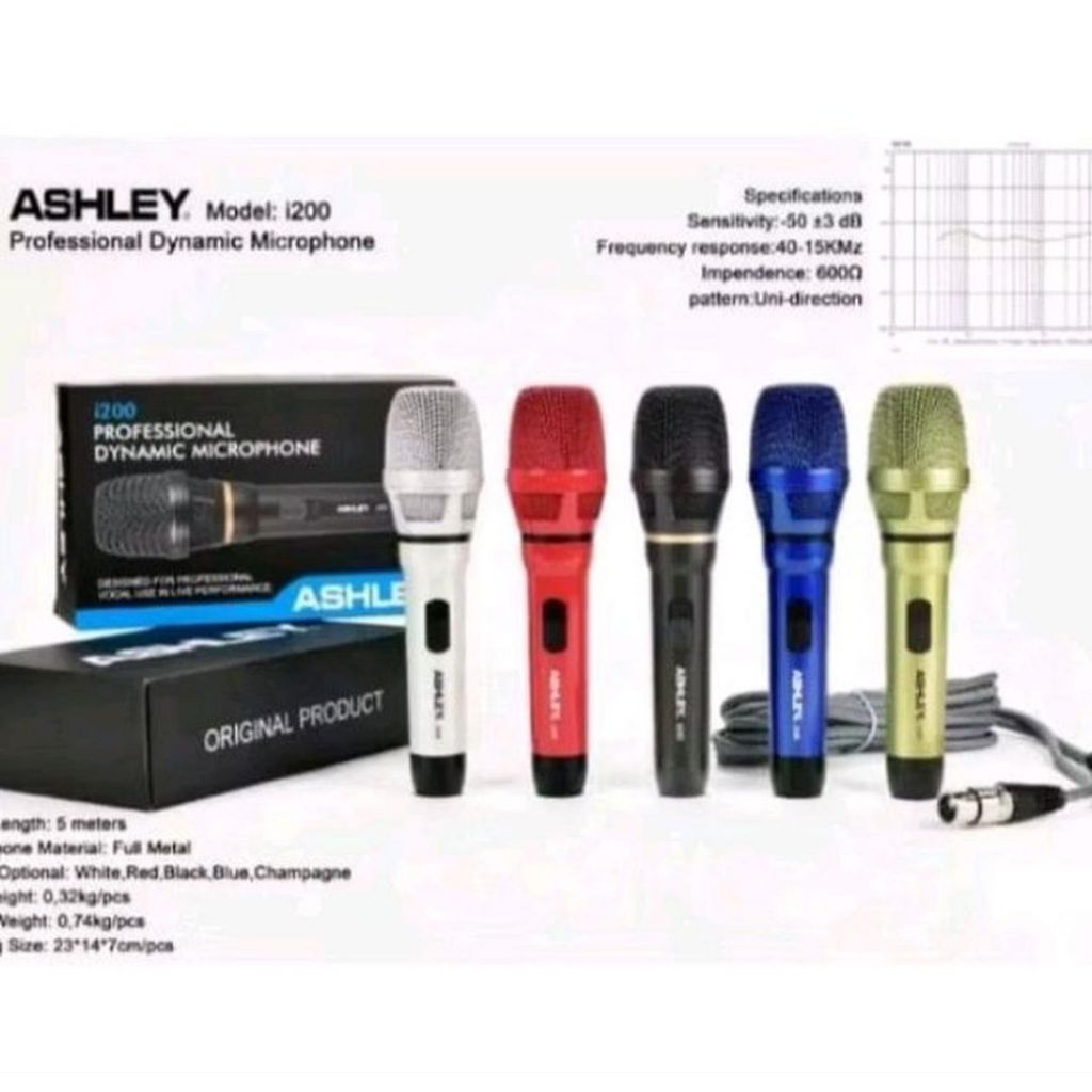 Mic Kabel Ashley i200 / Microphone Kabel Ashley i200 Original