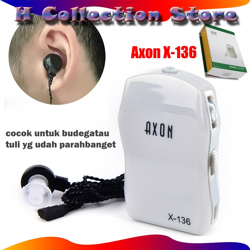 [100% Original ] Axon X-136 Hearing aid / alat bantu dengar axon x 136 tipe poket original Bion