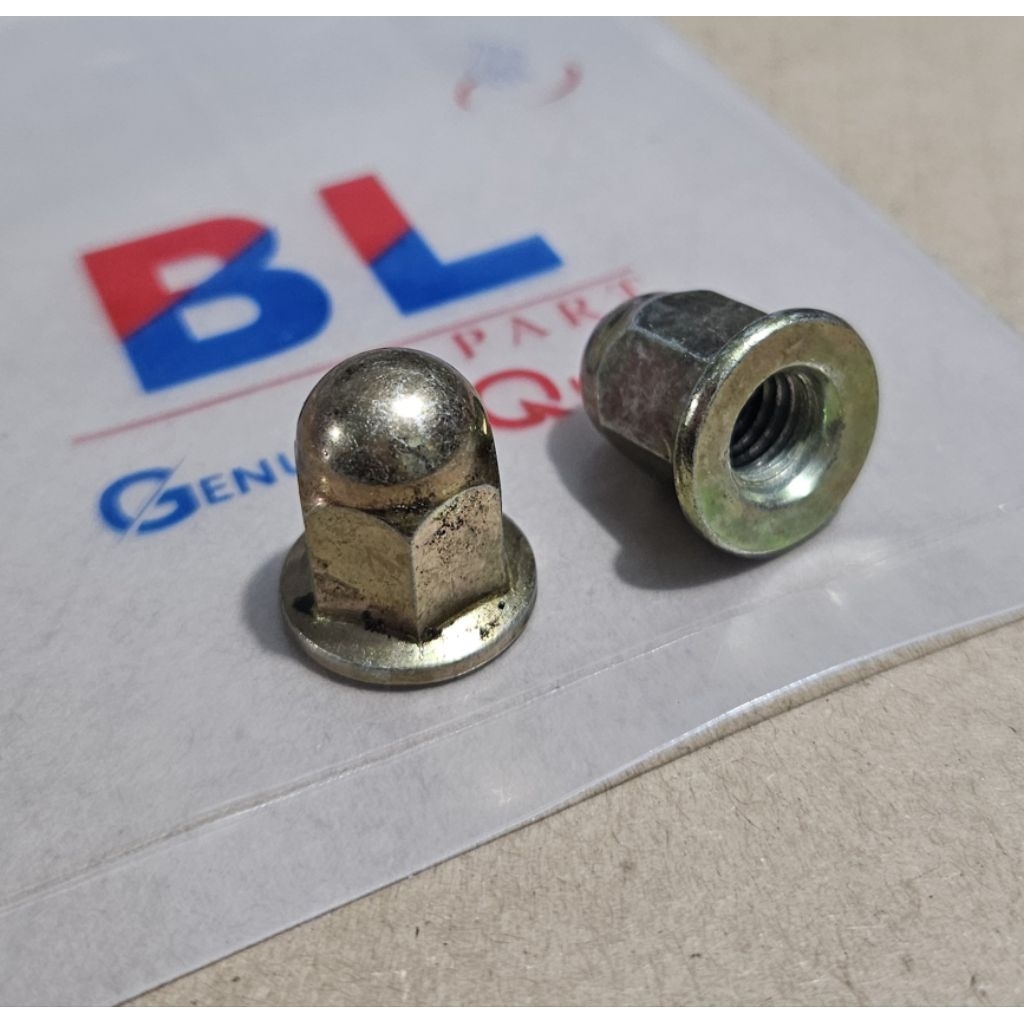 (paket isi 10 pcs) Mur Topi M8 Gold/ Mur Head RX King M8/ Mur Knalpot Mio RX King