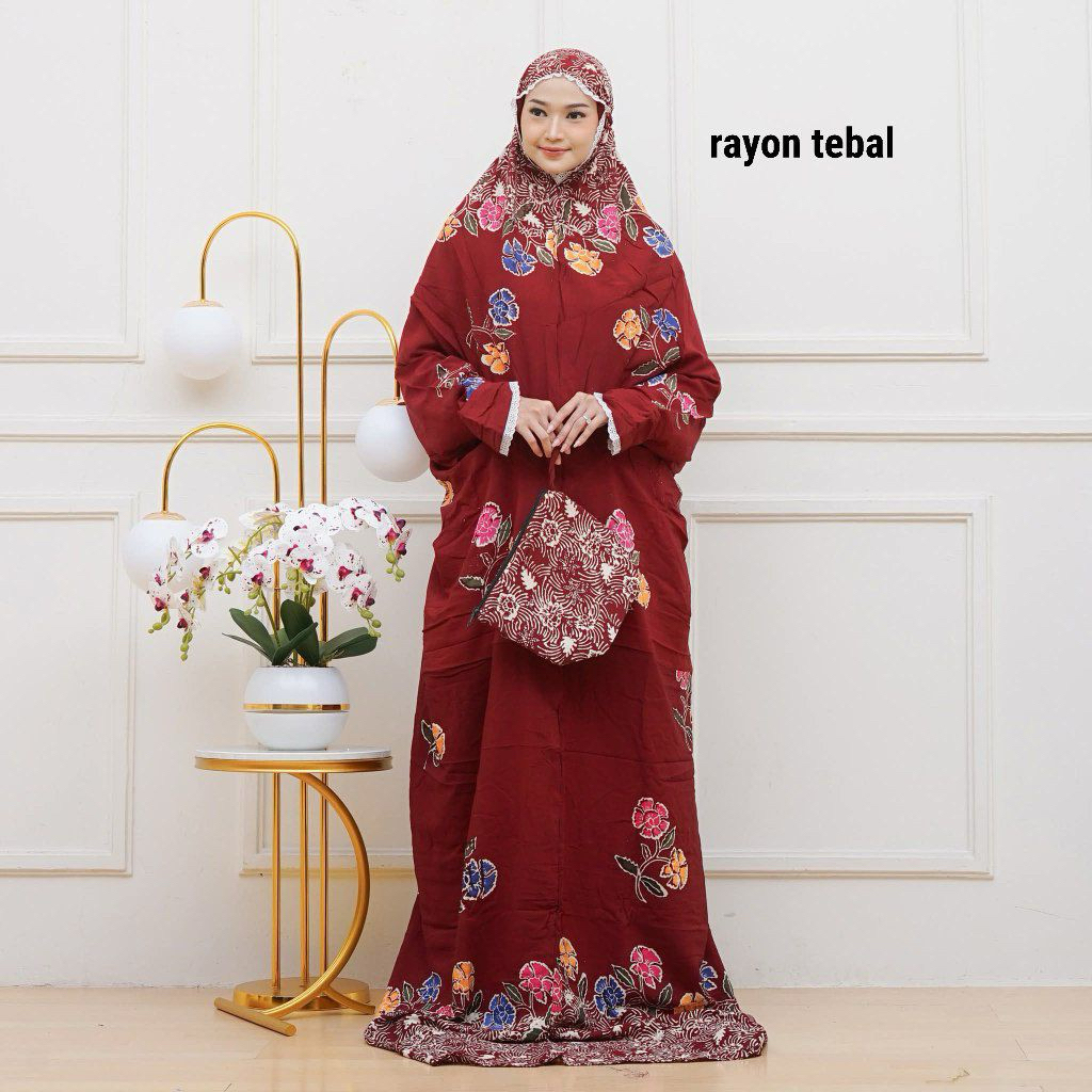 MUKENA TERUSAN RAYON JUMBO BATIK CAP PEKALONGAN