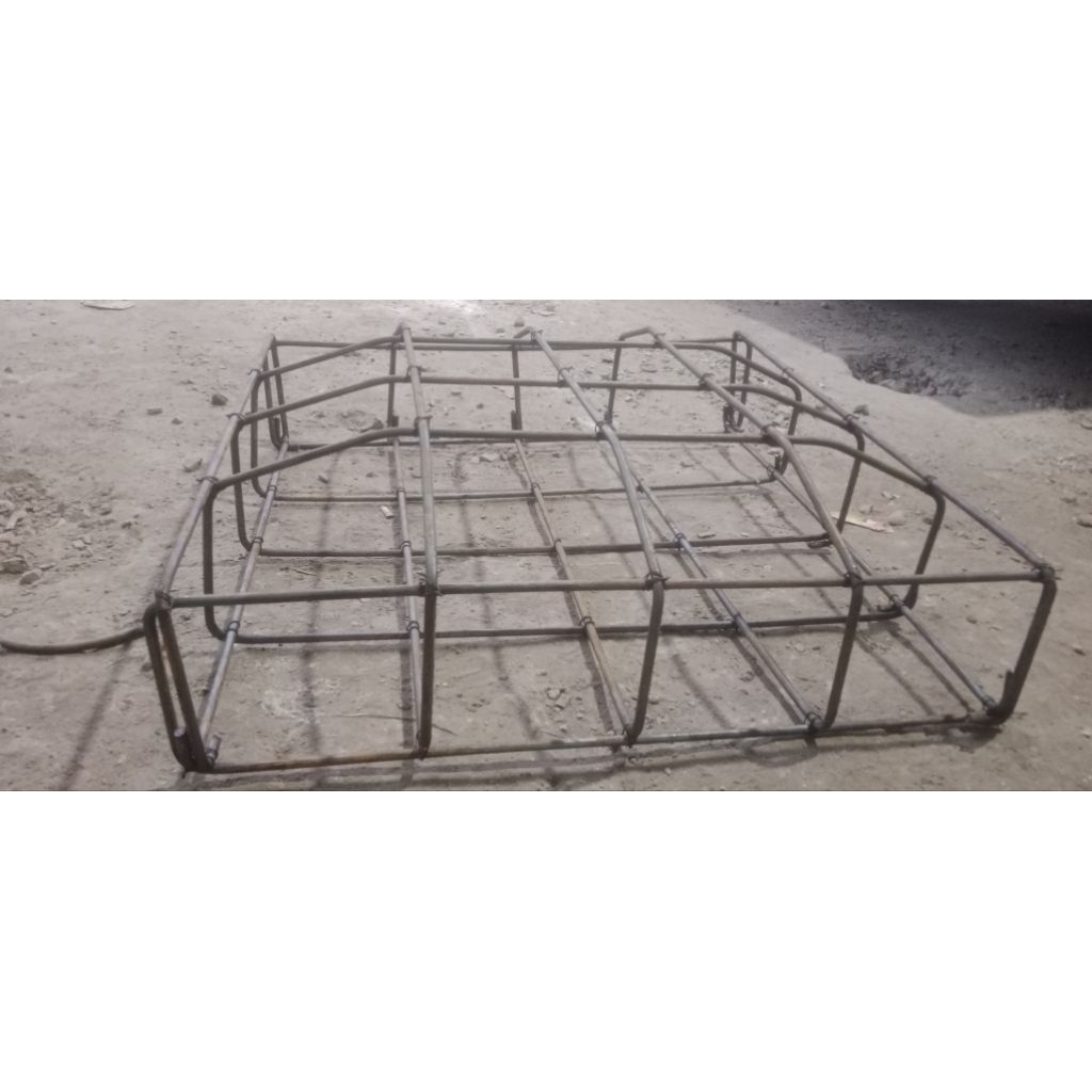 cakar ayam 80x80 besi 12mili tinggi pinggir 20cm tinggi tengah 25cm