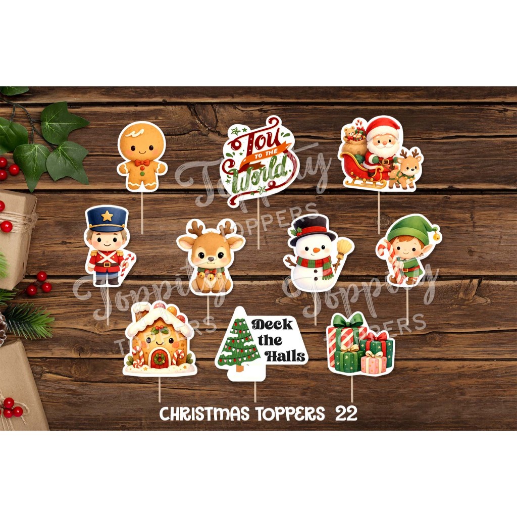 Topper cake pudding Natal Christmas