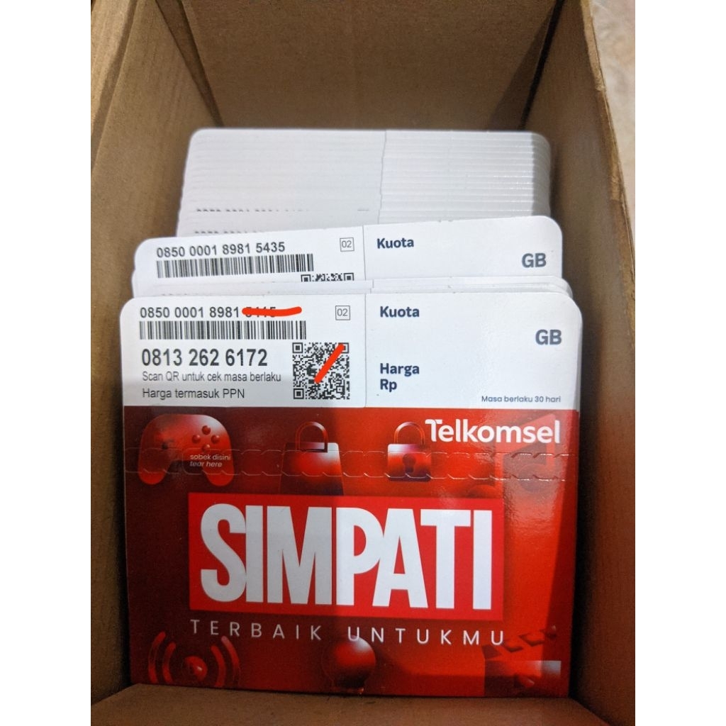 PERDANA TELKOMSEL 3GB NASIONAL 30HR NO 11 ANGKA SERI 00