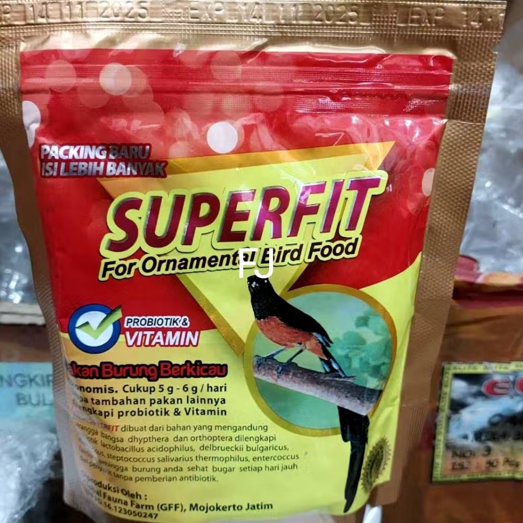 Superfit Gold Pakan Voer High Protein Untuk Burung Murai Anis Cililin Kacer Ciblek Cendet DII