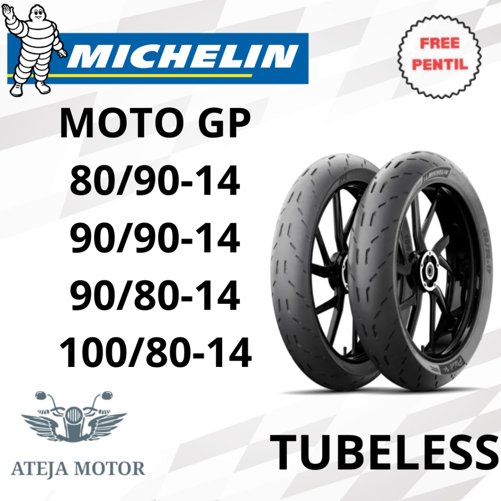 Ban Ring 14 MICHELIN MOTO GP 80/90-14 90/80-14 90/90-14 Tubeless Ring 14 Ban Motor Ring 14 Ban Motor