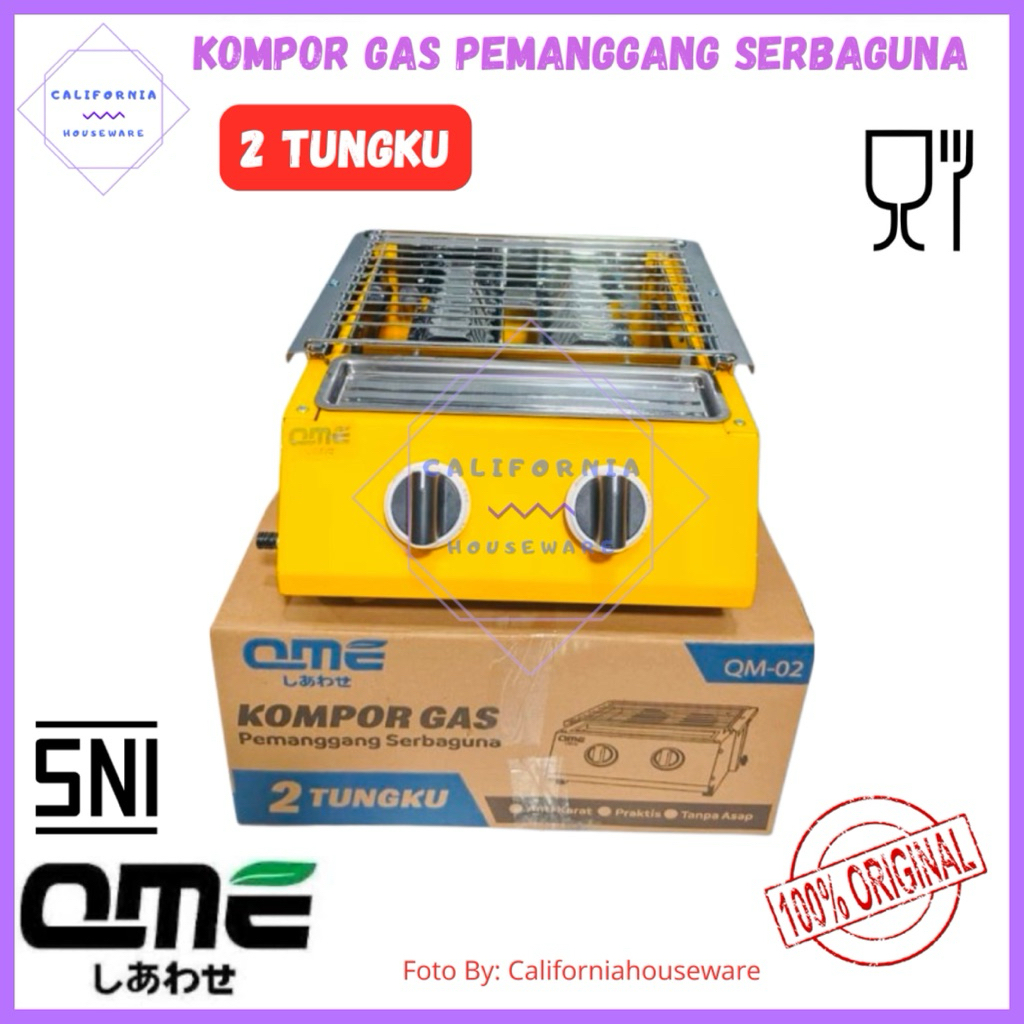 Kompor Panggangan Sosis 2 Tungku / Kompor Pemanggang Serbaguna 2 Tungku / Kompor Panggang 2 Tungku Q