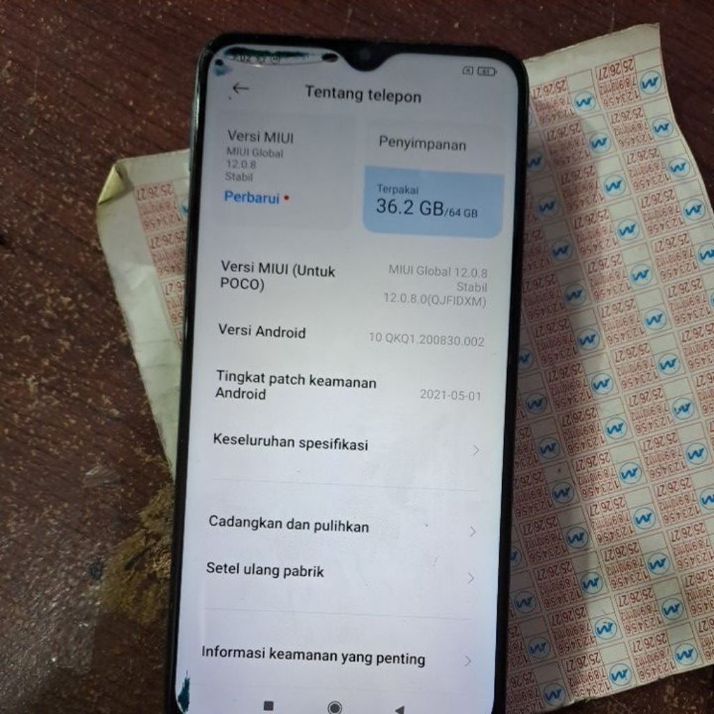 mesin poco m3 ram 4/64 minus