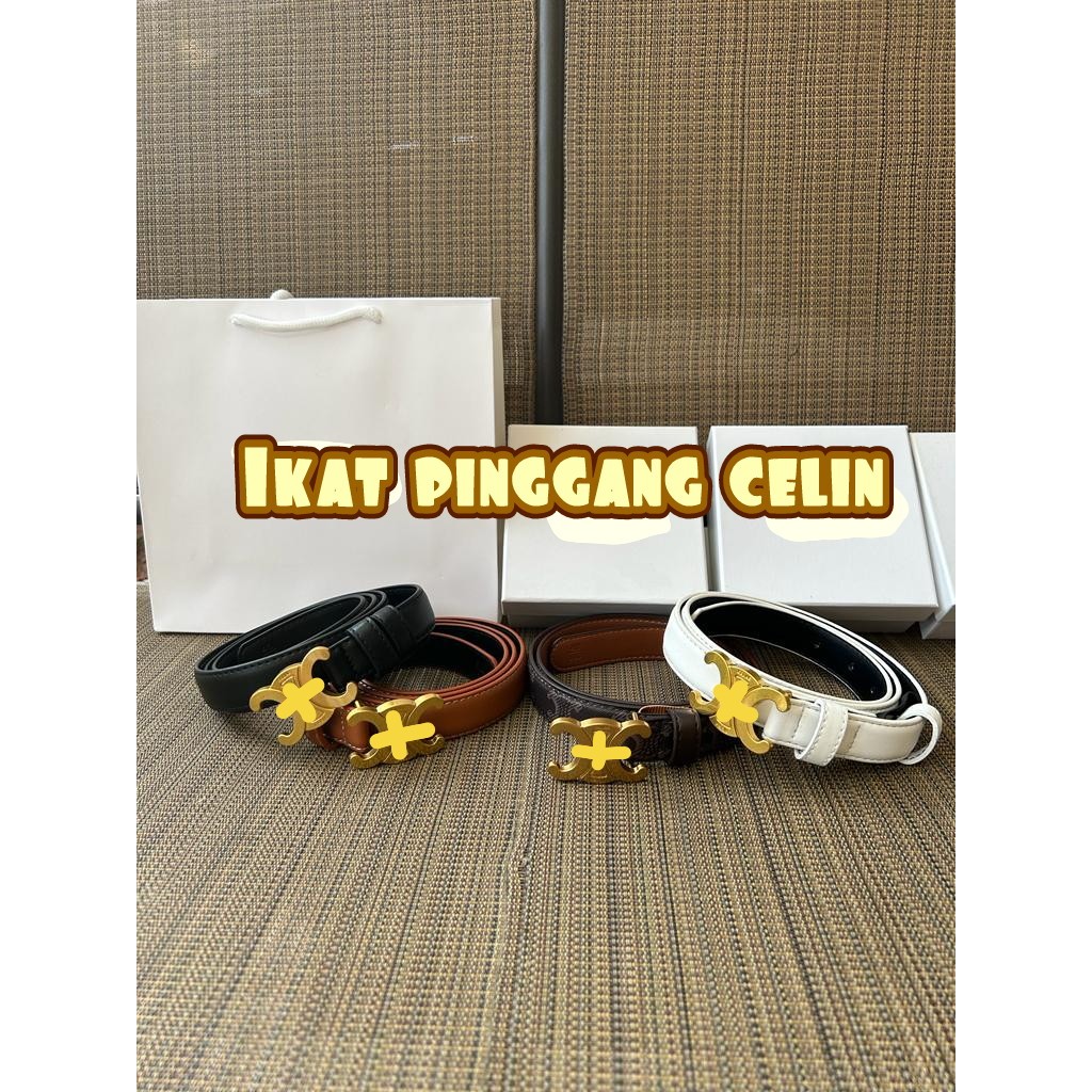 BELT GESPER IKAT PINGGANG WANITA READY 4MOTIF  FREE BOX & PAPERBAG