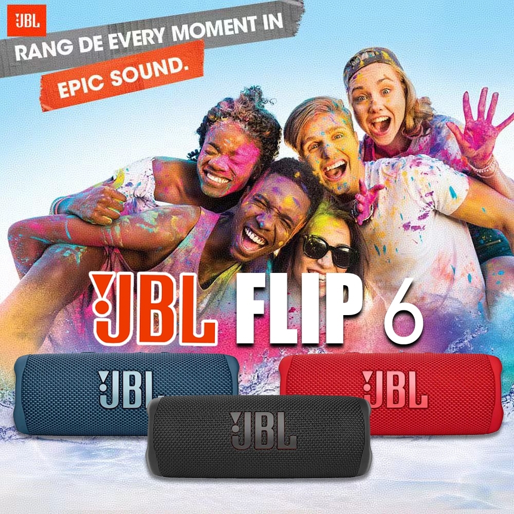 JBL Flip 6 Speaker Bluetooth Portabel Tahan Air Suara Kuat Bass Dalam IPX7 Tahan Air Waktu Putar 12 