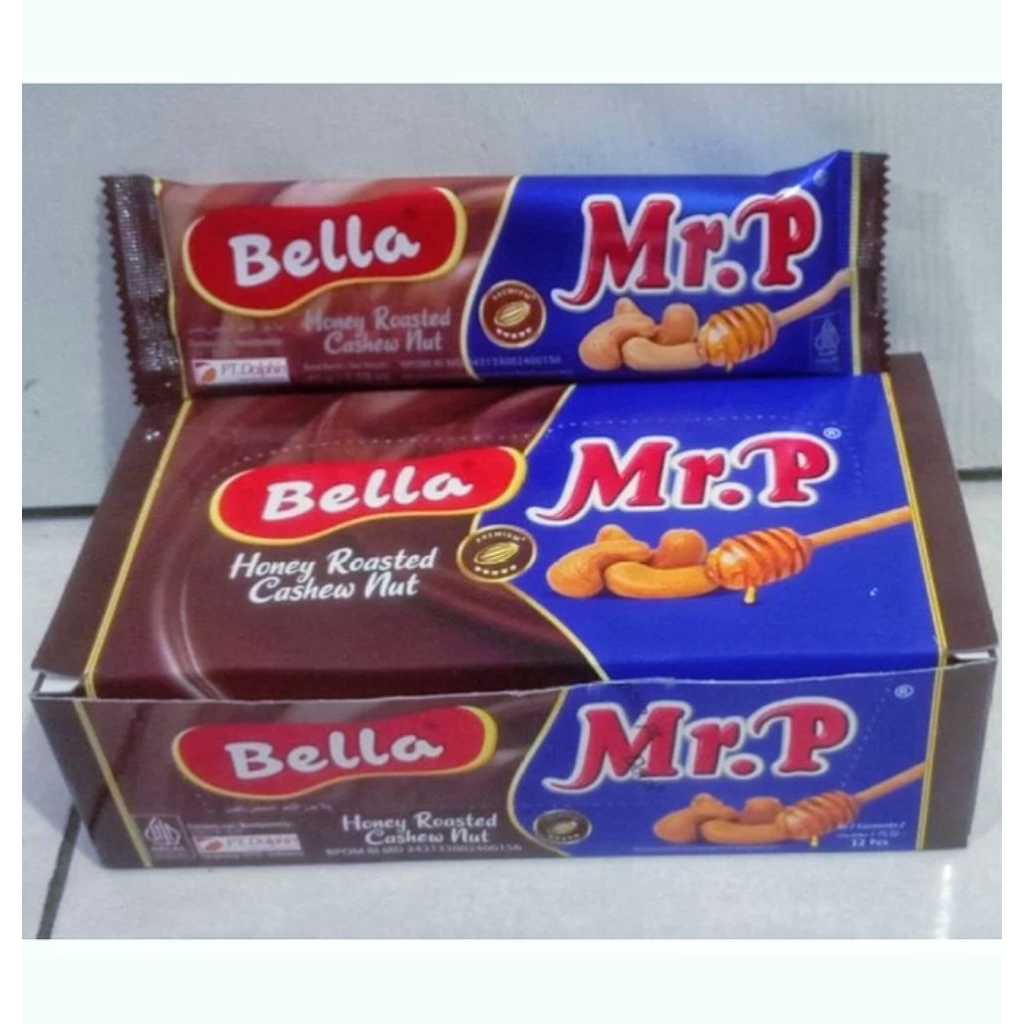 Bella Mr. P Cokelat Batang Honey Roasted Cashew Nut 45 Gr