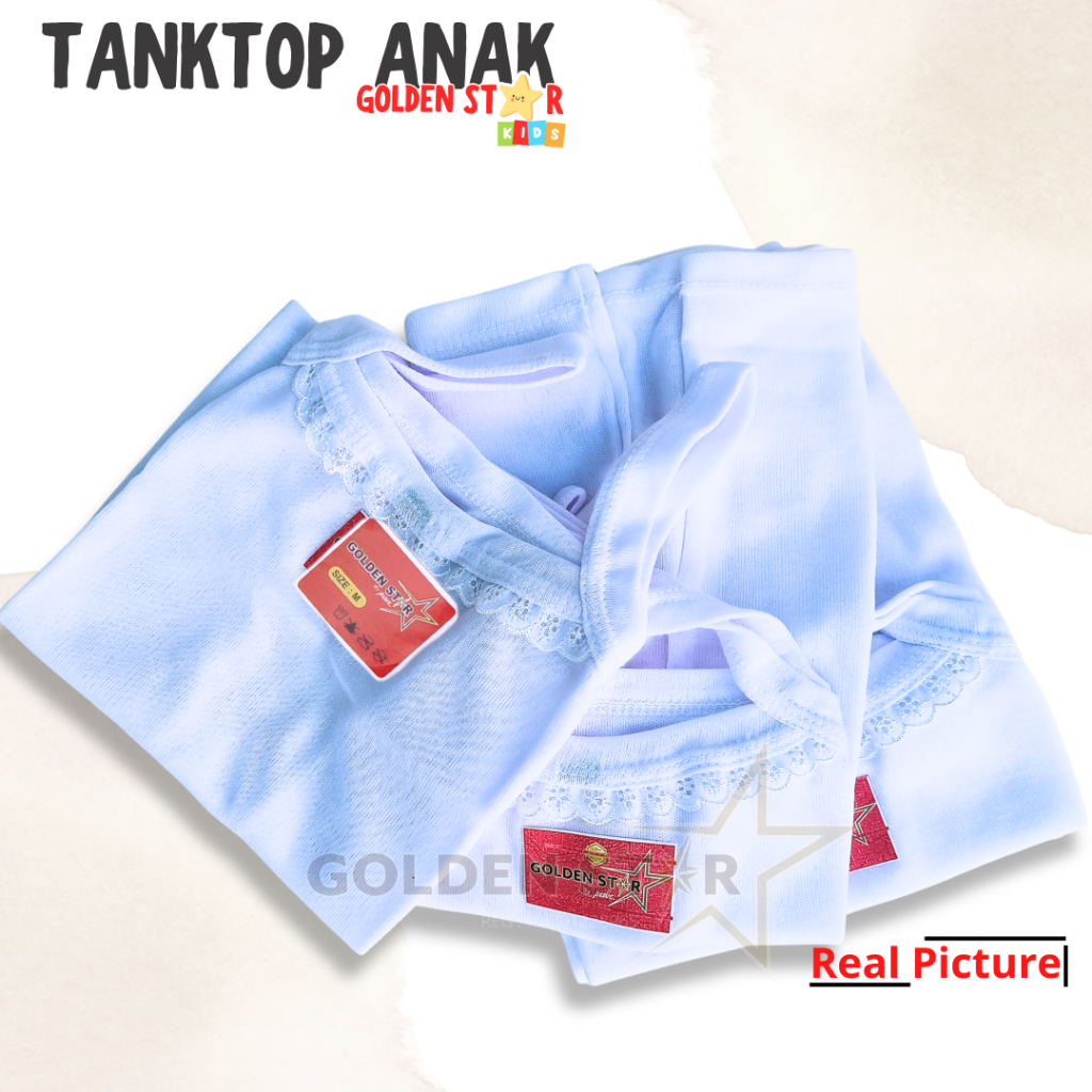 1 lusin kaos dalam anak perempuan 12 tahun / kaos dalam anak perempuan lusinan / tank top anak perem