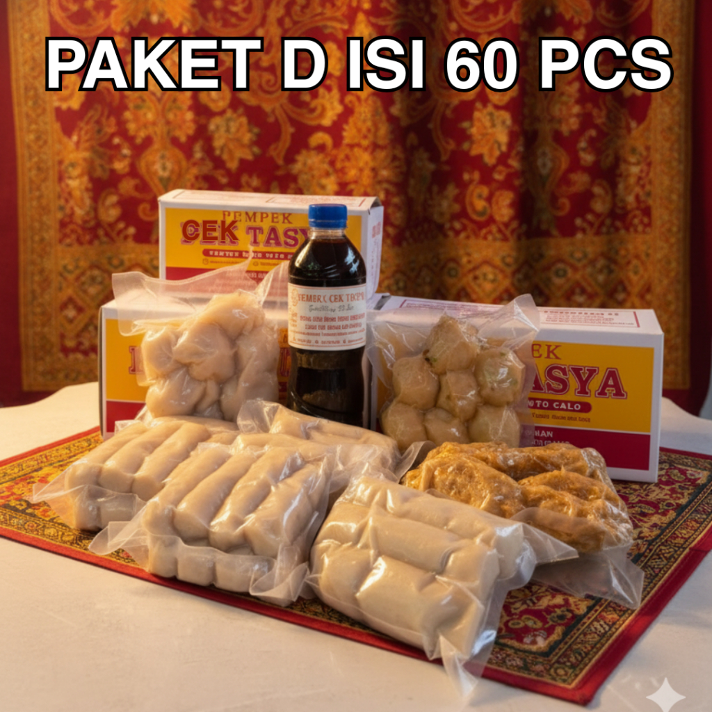 Pempek Cek Tasya Paket D  (isi 60pc)