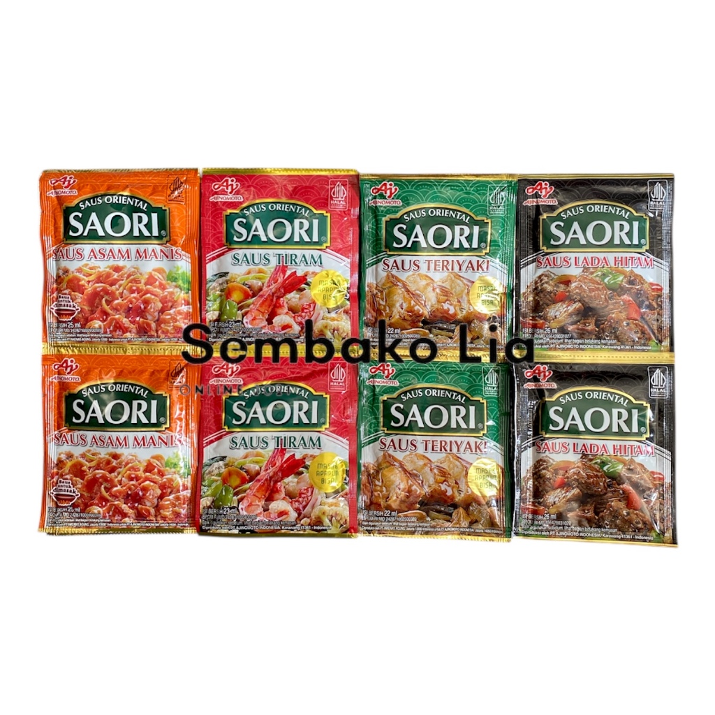 Saori Saus Tiram Sachet 23ml / Saori Saus Oriental Sachet / Saos Tiram /  Saori Saus Teriyaki 22ml /