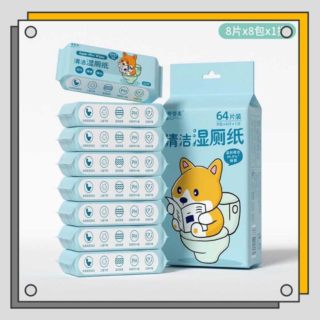 Tisu Basah Perpack Isi 8 Bungkus Tisu Basah Mini Tisu Basah Bayi Tisu Basah Anak
