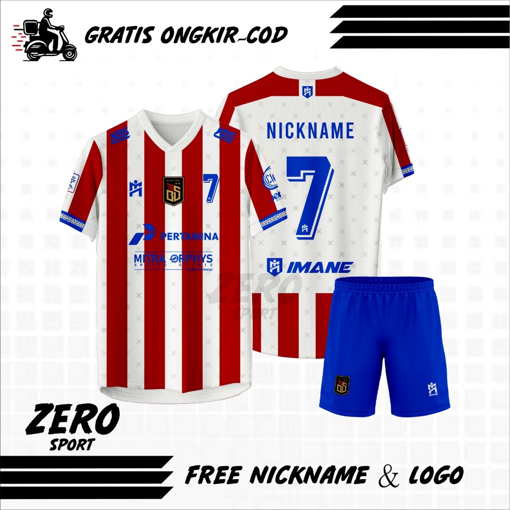 Jersey Futsal Custom Away Blacksteel Manokwari Terbaru 2026 Full Printing Gratis Nama Dan No Punggun