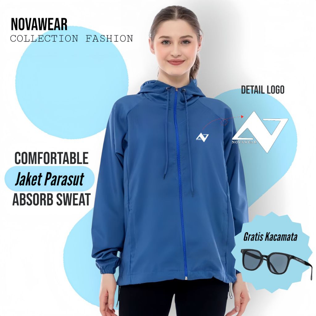 NOVAWEAR - GRATIS KACAMATA TERBARU PROMO TERMURAH Jaket Olahraga Pria Wanita Terbaru, Jaket Olahraga