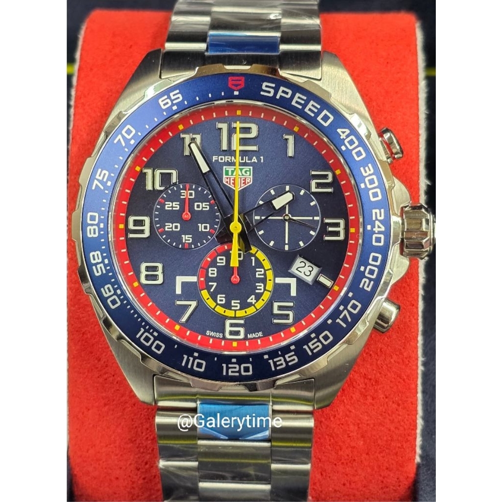 Jam Tangan Pria TAG Heuer Formula 1 Red Bull Racing Chronograph 43MM Swiss Made – Desain Sporty Mewa