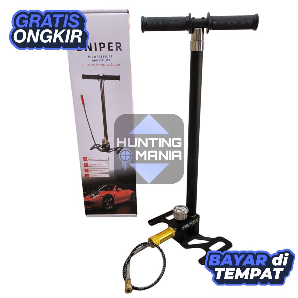 Pompa PCP Sniper 4 Stage 6000 PSI | Pompa PCP 6000 Psi | Pompa PCP 4 Stage Lipat | Pompa PCP Sniper